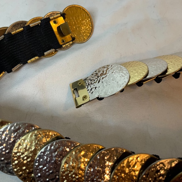 💕HOST PICK!! Vintage gold silver circle metallic chain belt! - Picture 8 of 10